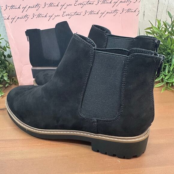 Kensie Women's Sandor Black Suede Ankle Boots Size 9 - Picture 6 of 9